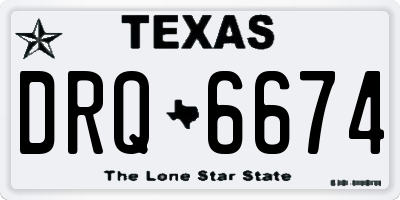 TX license plate DRQ6674