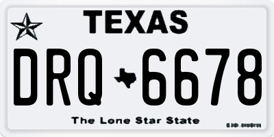TX license plate DRQ6678
