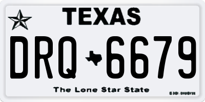 TX license plate DRQ6679