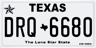 TX license plate DRQ6680