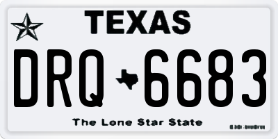 TX license plate DRQ6683