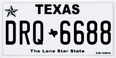 TX license plate DRQ6688