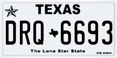 TX license plate DRQ6693