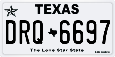 TX license plate DRQ6697
