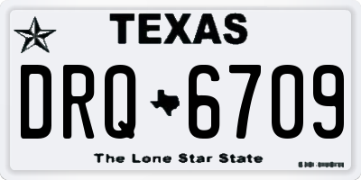 TX license plate DRQ6709