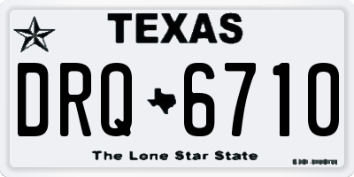 TX license plate DRQ6710