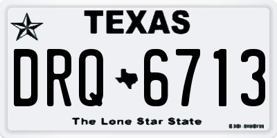TX license plate DRQ6713