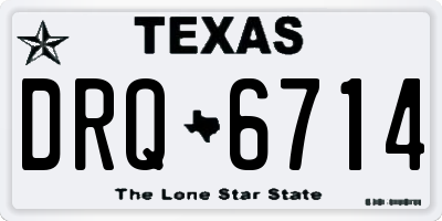 TX license plate DRQ6714