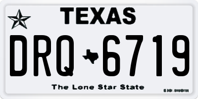 TX license plate DRQ6719