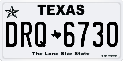 TX license plate DRQ6730