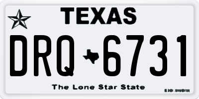 TX license plate DRQ6731