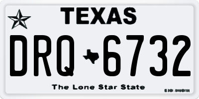 TX license plate DRQ6732