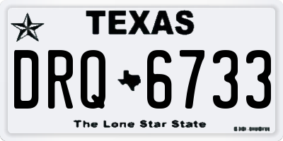 TX license plate DRQ6733
