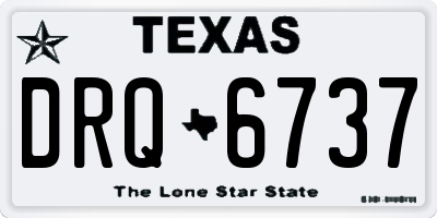 TX license plate DRQ6737