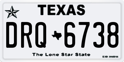 TX license plate DRQ6738