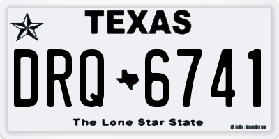 TX license plate DRQ6741