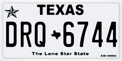 TX license plate DRQ6744