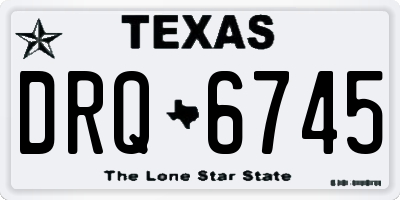 TX license plate DRQ6745