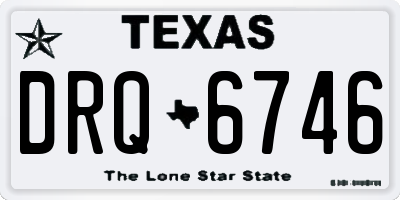 TX license plate DRQ6746
