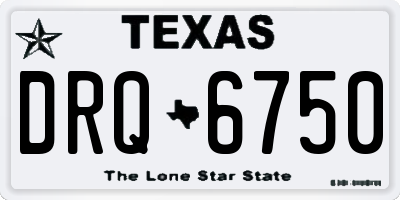 TX license plate DRQ6750