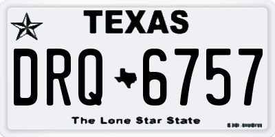 TX license plate DRQ6757