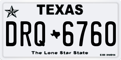 TX license plate DRQ6760
