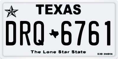 TX license plate DRQ6761