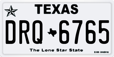 TX license plate DRQ6765