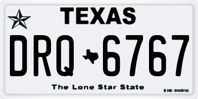TX license plate DRQ6767