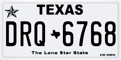 TX license plate DRQ6768