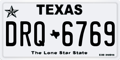 TX license plate DRQ6769