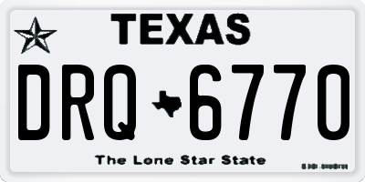 TX license plate DRQ6770
