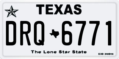 TX license plate DRQ6771