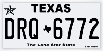 TX license plate DRQ6772