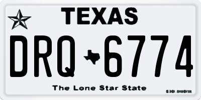 TX license plate DRQ6774