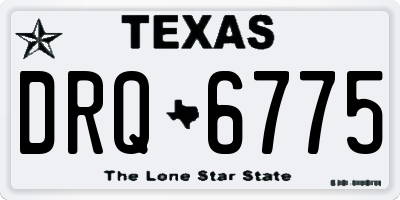 TX license plate DRQ6775