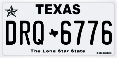 TX license plate DRQ6776