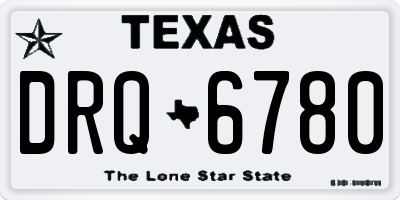 TX license plate DRQ6780