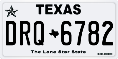 TX license plate DRQ6782