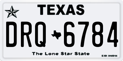 TX license plate DRQ6784