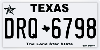 TX license plate DRQ6798