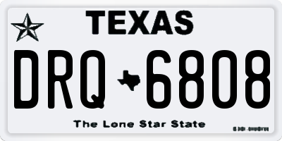 TX license plate DRQ6808