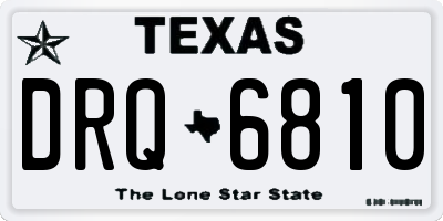 TX license plate DRQ6810