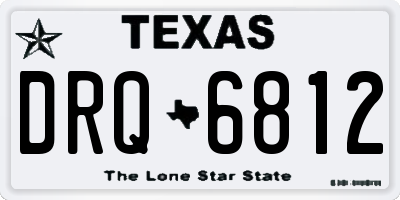 TX license plate DRQ6812