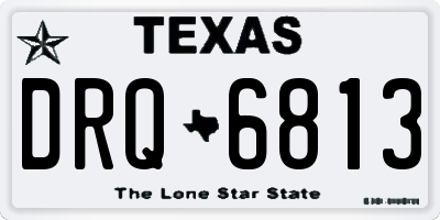 TX license plate DRQ6813