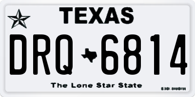 TX license plate DRQ6814