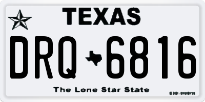TX license plate DRQ6816