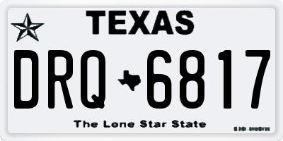 TX license plate DRQ6817