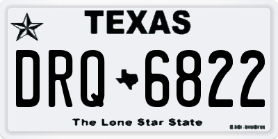 TX license plate DRQ6822