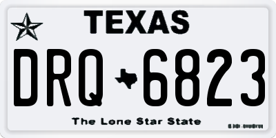 TX license plate DRQ6823